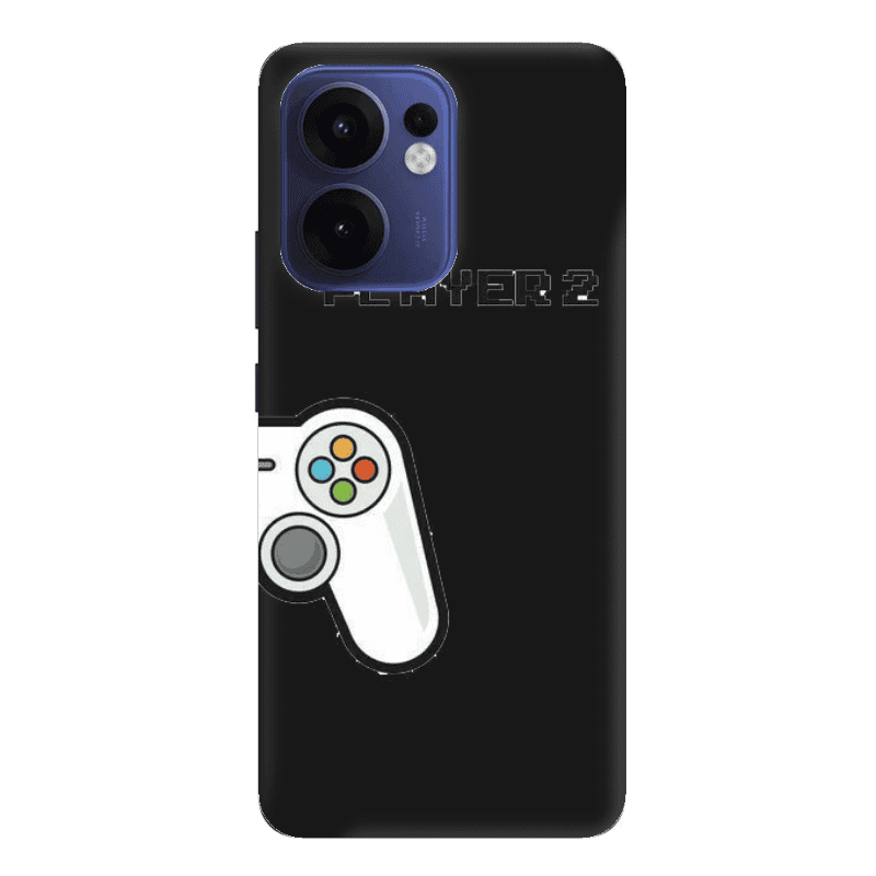Oppo Reno 13 F Player 2 Black Colored Silicone TPU Θήκη